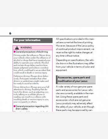 lexus ux200 2019-2020 owners manual